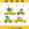 Taxi Nyc Santa Christmas Cuttable Design SVG PNG DXF eps Designs Cameo File Silhouette Design 1990