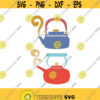 Tea Kettle Cuttable Design SVG PNG DXF eps Designs Cameo File Silhouette Design 1704