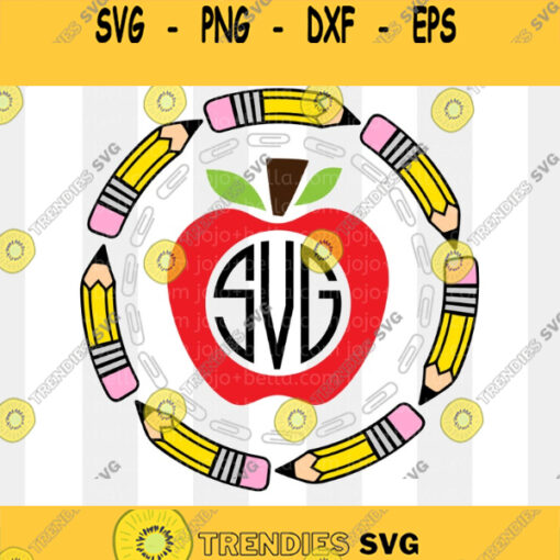 Teacher Monogram Svg Teacher Badge Svg Teacher Gift Svg Back to School Svg School Svg Png Svg Designs For Cricut Sublimation Designs