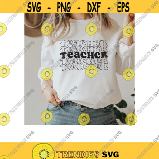 Teacher SVG. Teacher Curvy Text Svg. Teacher Shirt Svg. Teacher Life Svg. Teacher Quotes Svg. Back To School Svg. Teacher Gift. Cricut. Png.