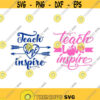 Teacher Teach love inspire school Cuttable Design SVG PNG DXF eps Designs Cameo File Silhouette Design 831