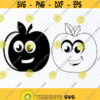 Teachers Apples SVG Files for Cricut Vector Images Silhouette Clip Art Apple Outline SVG File Eps Png dxf ClipArt fruit vegan apple Design 393