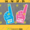 Team Boy Team Girl SVG. Foam Fan Finger Cut Files. Gender Reveal Baby Shower Teams Photo Props SVG. Instant Download dxf eps png jpg pdf Design 651