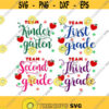 Team Kindergarten 1st grade 2nd 3rd Pre K School Cuttable Design SVG PNG DXF eps Designs Cameo File Silhouette Design 1430