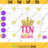 Ten whole year of awesome 10th birthday svg Tenth birthday Shirt Double Digits 10th birthday party cut file Ten years old Birthday princess Design 20