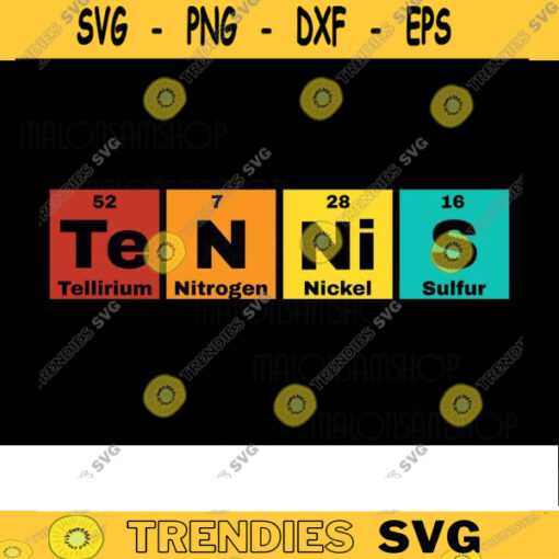Tennis SVG Periodic table tennis svg tennis ball svg tennis mom svg tennis racket svg love tennis svg for lovers Design 69 copy