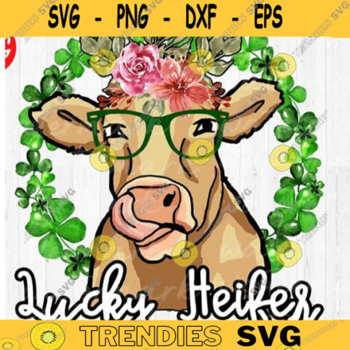 Texan St Patricks Day St Pattys Day Lucky Design Shamrock Design shamrock St Patricks Day Cow Lucky Heifer Cow PNG copy