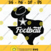 Texas Football with Cowboy Hat SVG Files For Cricut Football Vector Images State Clip Art for Silhouette SVG Eps Png ClipArt Sports Design 418