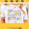 Thankful Grateful Blessed Sublimation Thanksgiving png Fall Sublimation Designs Thankful png
