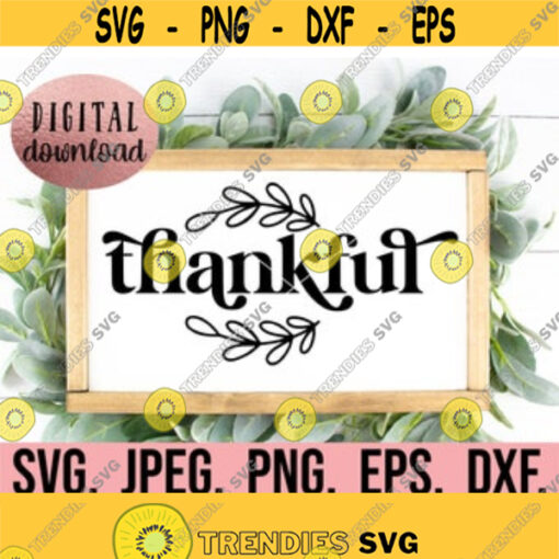 Thankful SVG Fall SVG Autumn Home Decor Fall PNG Cricut File Instant Download Fall Design Blessed Thanksgiving Wood Sign Clipart Design 504