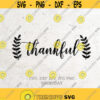 Thankful SVG File Thanksgiving DXF Silhouette Print Vinyl Cricut Cutting SVG T shirt Design Autumn Fall Handlettered svg Design 192