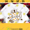Thankful Svg Thanksgiving Shirt Svg Pumpkin outline with Dots Thanksgiving Day Autumn Family File for Cricut Silhouette Iron on Image Design 223