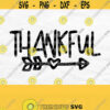 Thankful Svg Thanksgiving Svg File Fall Svg for Shirts Fall Cut Files for Cricut Thankful Png Fall Mug Svg Arrow With Heart Svg Design Design 437