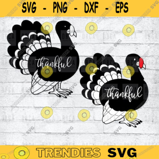 Thankful Turkey SVG Thanksgiving SVG Fall SVG Farmhouse Decor Turkey Printable Thanksgiving Decor png svg digital file 360
