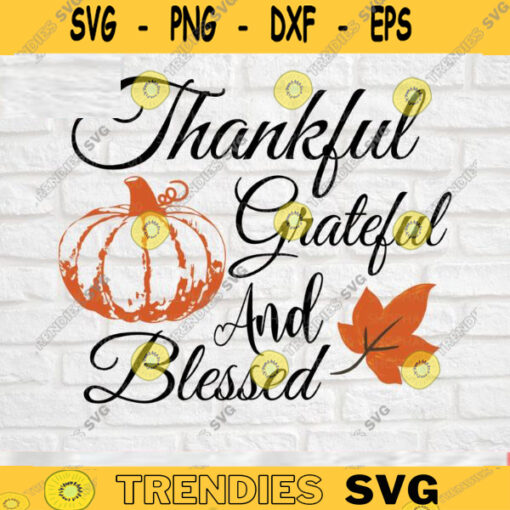 Thankful grateful blessed svg Thankful umpkin svg Give thanks svg Pumpkin clipart Thanksgiving png Plaid svg Cut file 593 copy