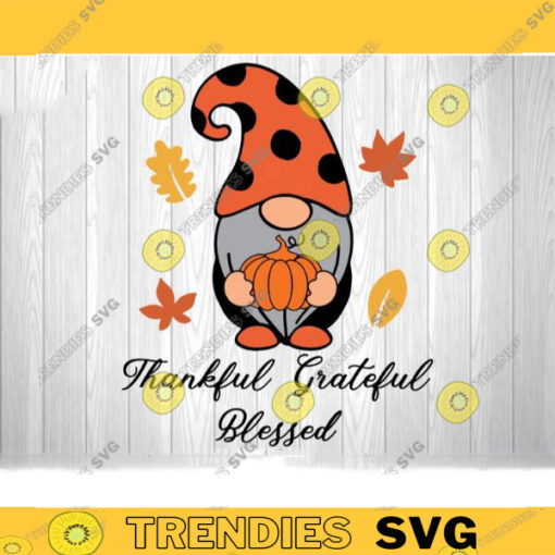 Thankful grateful blessed svg Thanksgiving Gnomes svg Autumn Gnomes svg Halloween svg Hello Fall svg Cutting File Svg files for cricut 532 copy