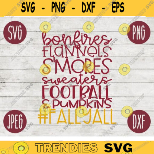 Thanksgiving Fall SVG Fall Yall svg png jpeg dxf Silhouette Cricut Commercial Use Vinyl Cut File Fall Bonfires Flannels Smores 260