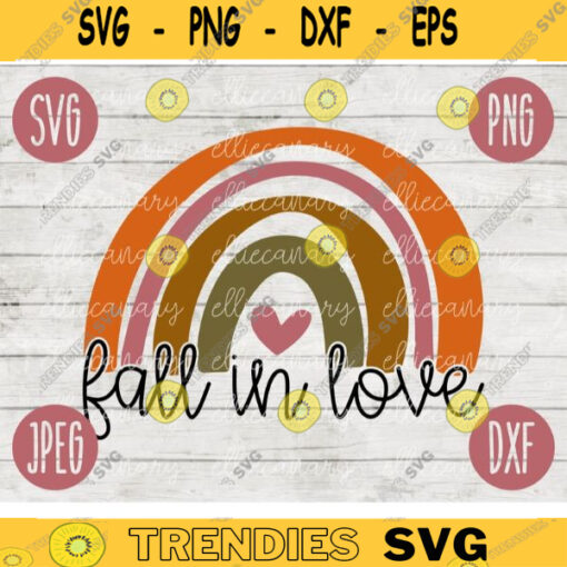 Thanksgiving Fall SVG Rainbow Fall In Love svg png jpeg dxf Silhouette Cricut Commercial Use Vinyl Cut File Fall 2584
