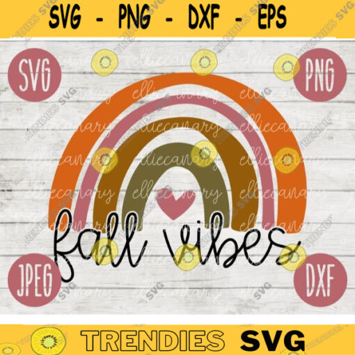Thanksgiving Fall SVG Rainbow Fall Vibes svg png jpeg dxf Silhouette Cricut Commercial Use Vinyl Cut File Fall 2181