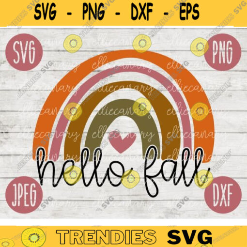 Thanksgiving Fall SVG Rainbow Hello Fall svg png jpeg dxf Silhouette Cricut Commercial Use Vinyl Cut File Fall 1907