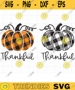 Thanksgiving Plaid Pumpkins Svg, Fall Pumpkins, Thankful Pumpkins, Pumpkin With Plaid Pattern T-Shirt Svg Dxf Png Sublimation Png Clipart