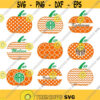Thanksgiving Pumpkin Monogram SVG Thanksgiving svg Polka Dot Pumpkin SVG Chevron Pumpkin svg Pumpkin Silhouette File svg dxf eps png. .jpg