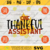 Thanksgiving SVG One Thankful Assistant svg png jpeg dxf Silhouette Cricut Commercial Use Vinyl Cut File Fall School Digital Download 1882
