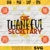 Thanksgiving SVG One Thankful Secretary svg png jpeg dxf Silhouette Cricut Commercial Use Vinyl Cut File Fall School Digital Download 1849