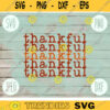 Thanksgiving SVG Thankful svg png jpeg dxf Silhouette Cricut Commercial Use Vinyl Cut File Fall Download Stacked Typewriter Typography 2141