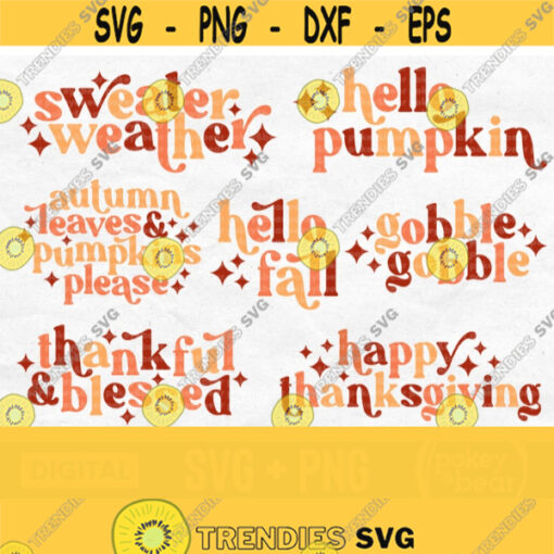 Thanksgiving Svg Bundle Fall Png Bundle Thanksgiving Shirt Svg Fall Sign Svg Hello Fall Svg Sweater Weather Svg Retro Sublimation Design 831