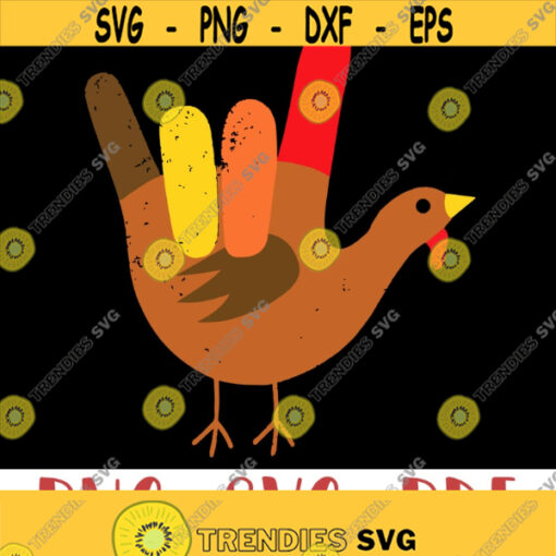 Thanksgiving svg Turkey svg American Sign Language svg I Love You Thanksgiving Turkey dowload file svg png Design 101