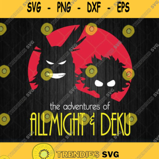 The Adventures Of All Might And Deku Svg Png Clipart Silhouette