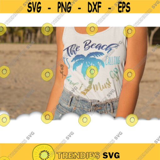 The Beach Is Calling SVG Files For Cricut Sea Turtle SVG Palm Tree SVG Turtle Svg Zentangle Svg Beach Svg Iron On Transfer .jpg
