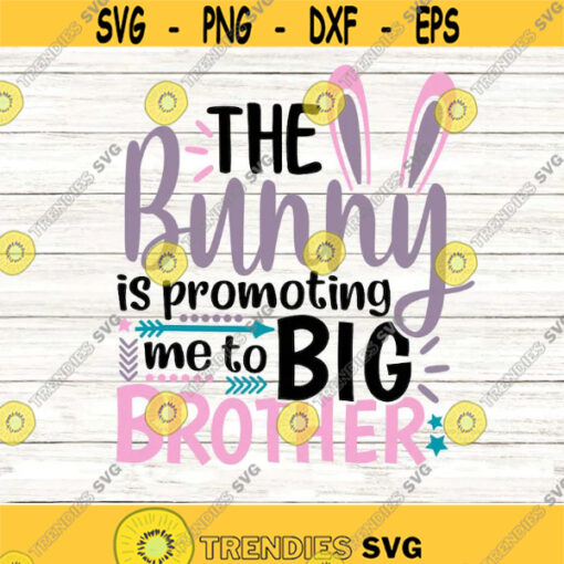 The Bunny Is Promoting Me To Big Brother Svg Easter Svg Easter Bunny Svg Boys Easter Svg silhouette cricut cut files svg dxf eps png .jpg