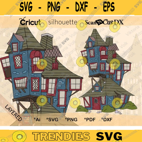 hot svg the burrow svg magic home cut file silhouette outline vector rustic house line art printable vinyl drawing design 155