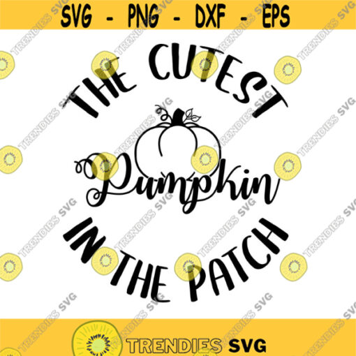 The Cutest Pumpkin in the Patch Decal Files cut files for cricut svg png dxf Design 358