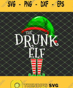 The Drunk Elf Christmas Beer Wine SVG PNG DXF EPS 1