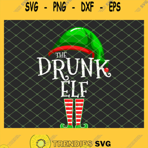The Drunk Elf Christmas Beer Wine SVG PNG DXF EPS 1