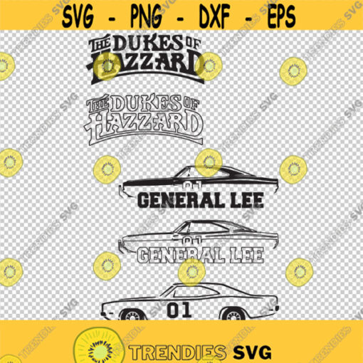 The Dukes Of Hazzard General Lee Car SVG PNG EPS File For Cricut Silhouette Cut Files Vector Digital File