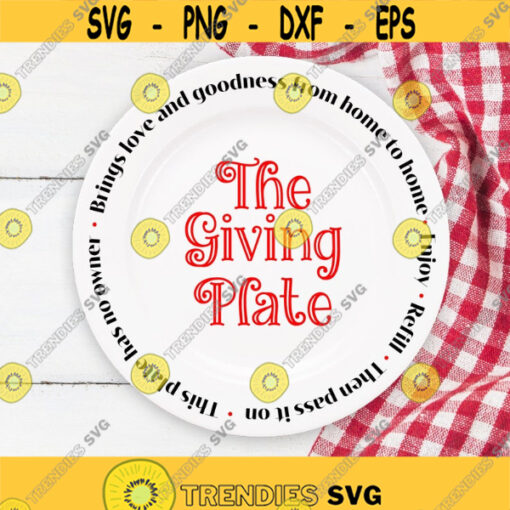 The Giving Plate svg Cookie Plate svg Christmas SVG Sharing Plate svg Giving Plate DIY