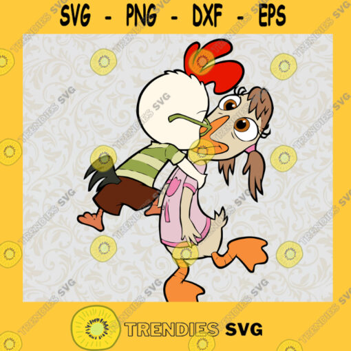 The Kissing Scene Svg Chicken And Girlfriend Svg Chicken Little Svg Disney Svg