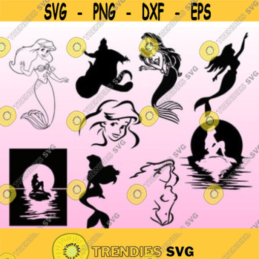 The Little Mermaid svg bundle Ariel SVG Disney svg files for silhouette disney svg files for cricut Design 11