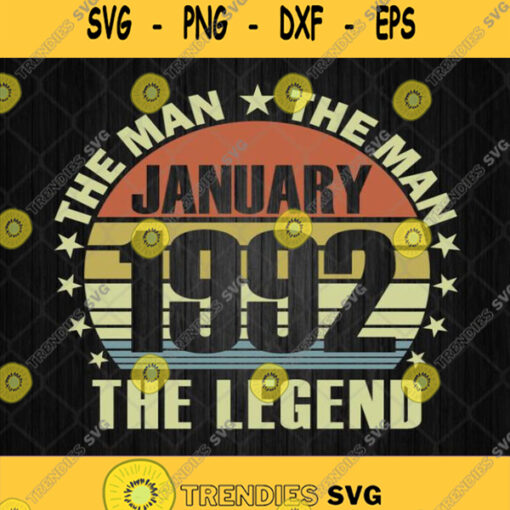 The Man The Myth The Legend January 1992 Svg Png Images Clipart