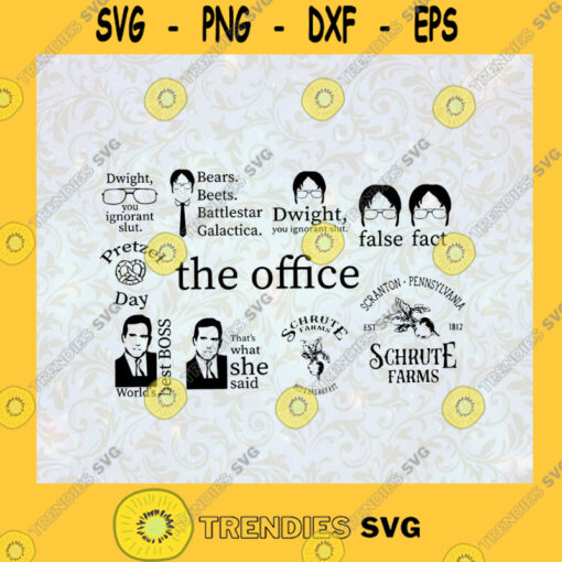 The Office The office show The Office TV show Paper Company Party Planning Committee Monogram Layered SVG Birthday Gif