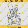 The Simpsons Family Photo Portrait SVG PNG EPS File For Cricut Silhouette Cut Files Vector Digital File