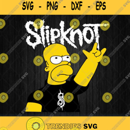 The Simpsons Mashup Slipknot Homer Simpson Svg