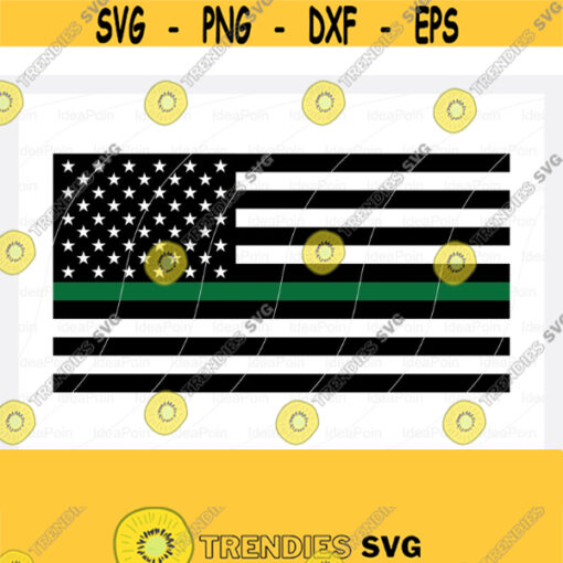 Thin Green Line Flag SVG Thin Green Line Svg American Flag Svg USA Military support flag Grunge Flag Svg Distressed Flag Svg Dxf PDF