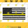 Thin Yellow Line Flag SVG Thin Yellow Line Svg American Flag Svg USA Military support flag Distressed Flag Svg Yellow USA Flag Dxf