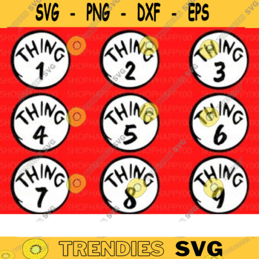 Thing 1 Thing 2 SVG dr seuss svg Seuss svg Teacher thing one thing two svg Includes Iron on Version SVG Cut File For Cricut 42