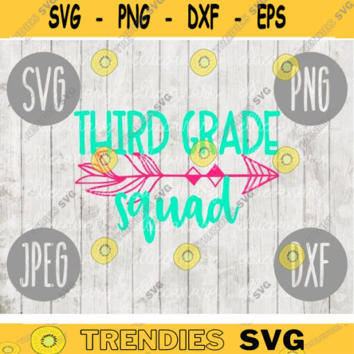 Third Grade Squad svg png jpeg dxf cutting file Commercial Use SVG Back to School Teacher Appreciation Faculty Special Education 1595